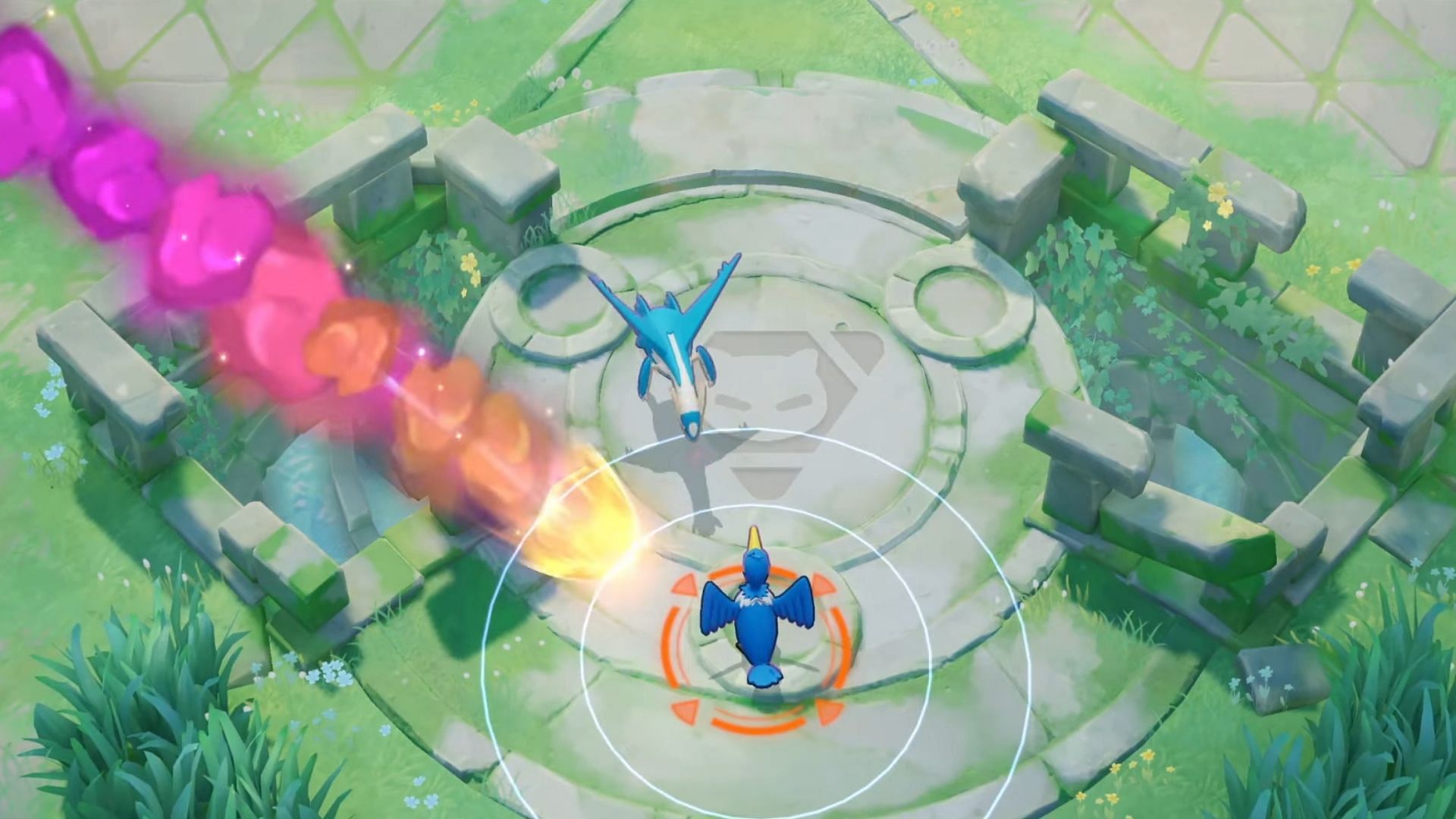 Latios using Draco Meteor (Image via The Pokemon Company)